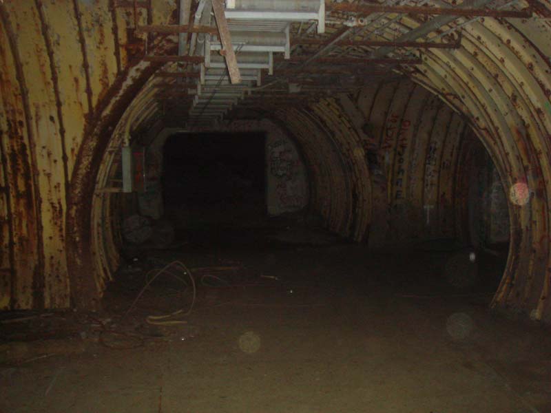Tunnel junction #10 - the power house is straight ahead and the entry portal is on the right.